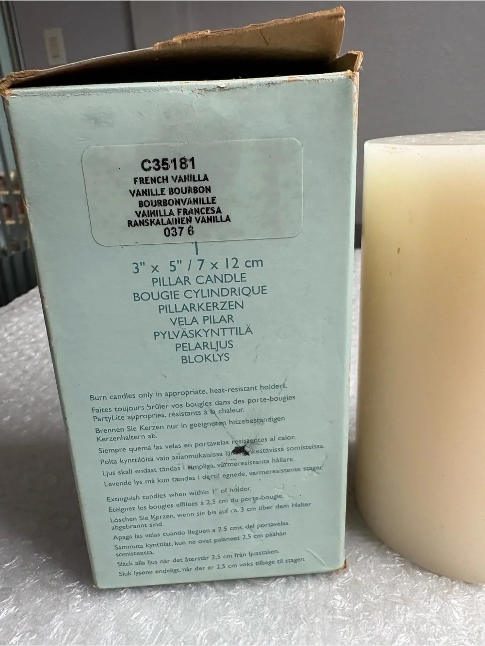 PartyLite C35181 French Vanilla Pillar Candle - Picture 2 of 4